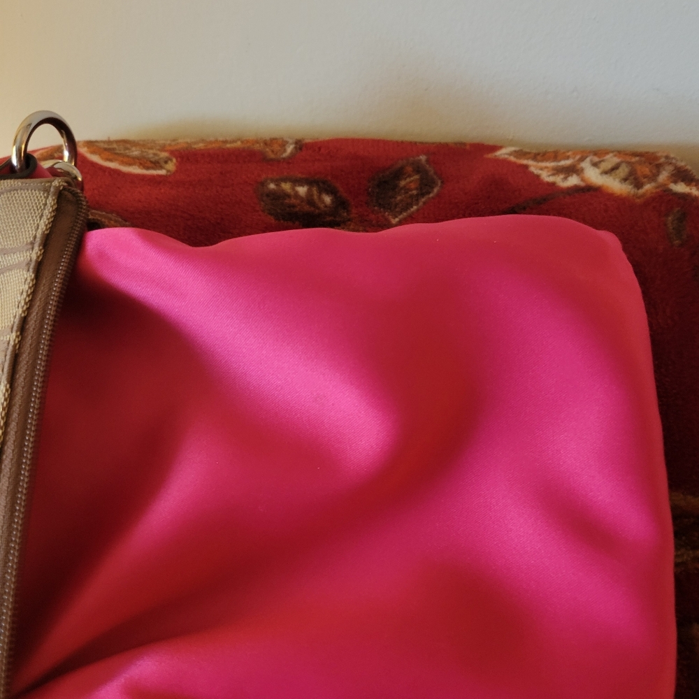 Coach Pink and Tan Crossbody Bag with Signature Monogram - Picture 4 of 9